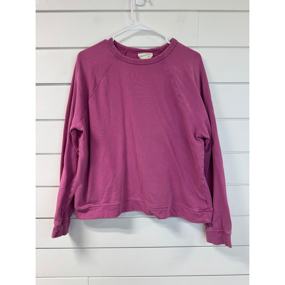 Universal Thread Womens Magenta Pink Cotton Raglan Sweatshirt Size L RN17730